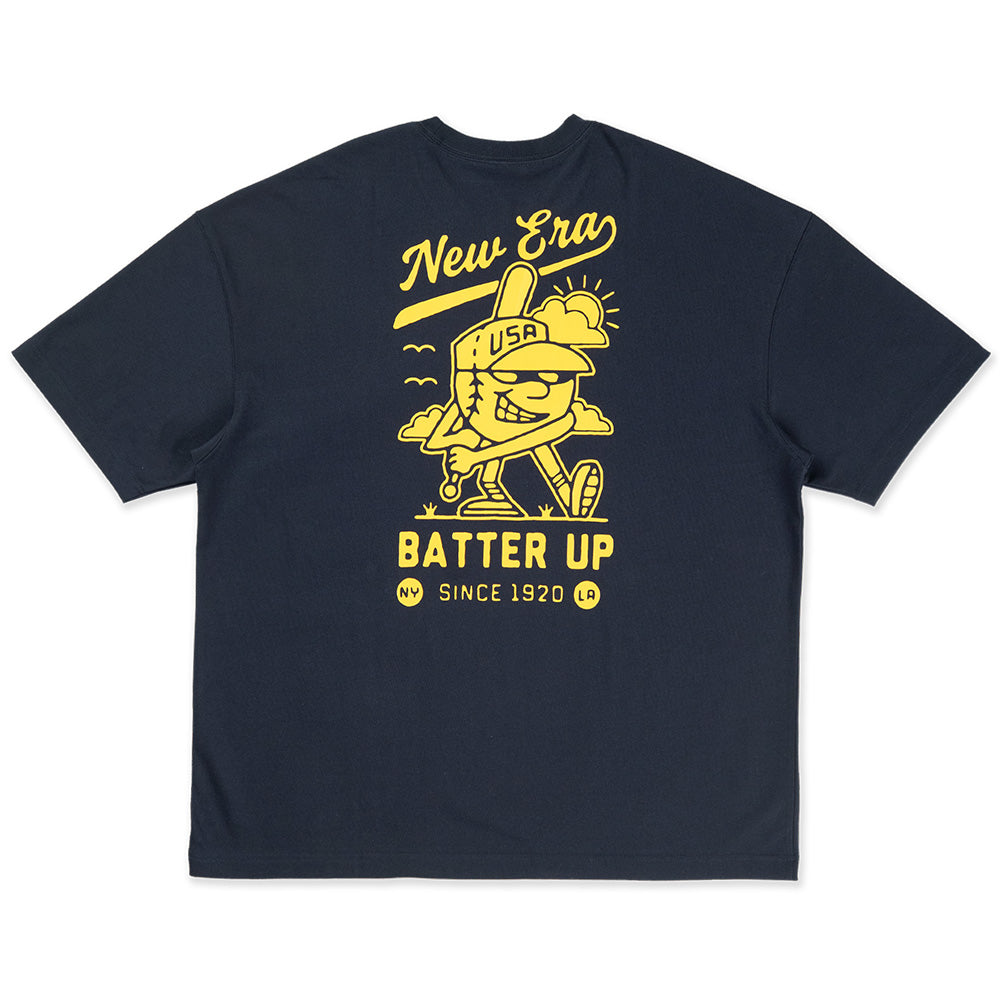 New Era Wordmark Graphic Pack Navy COOLERA Oversized Short Sleeve T-Shirt