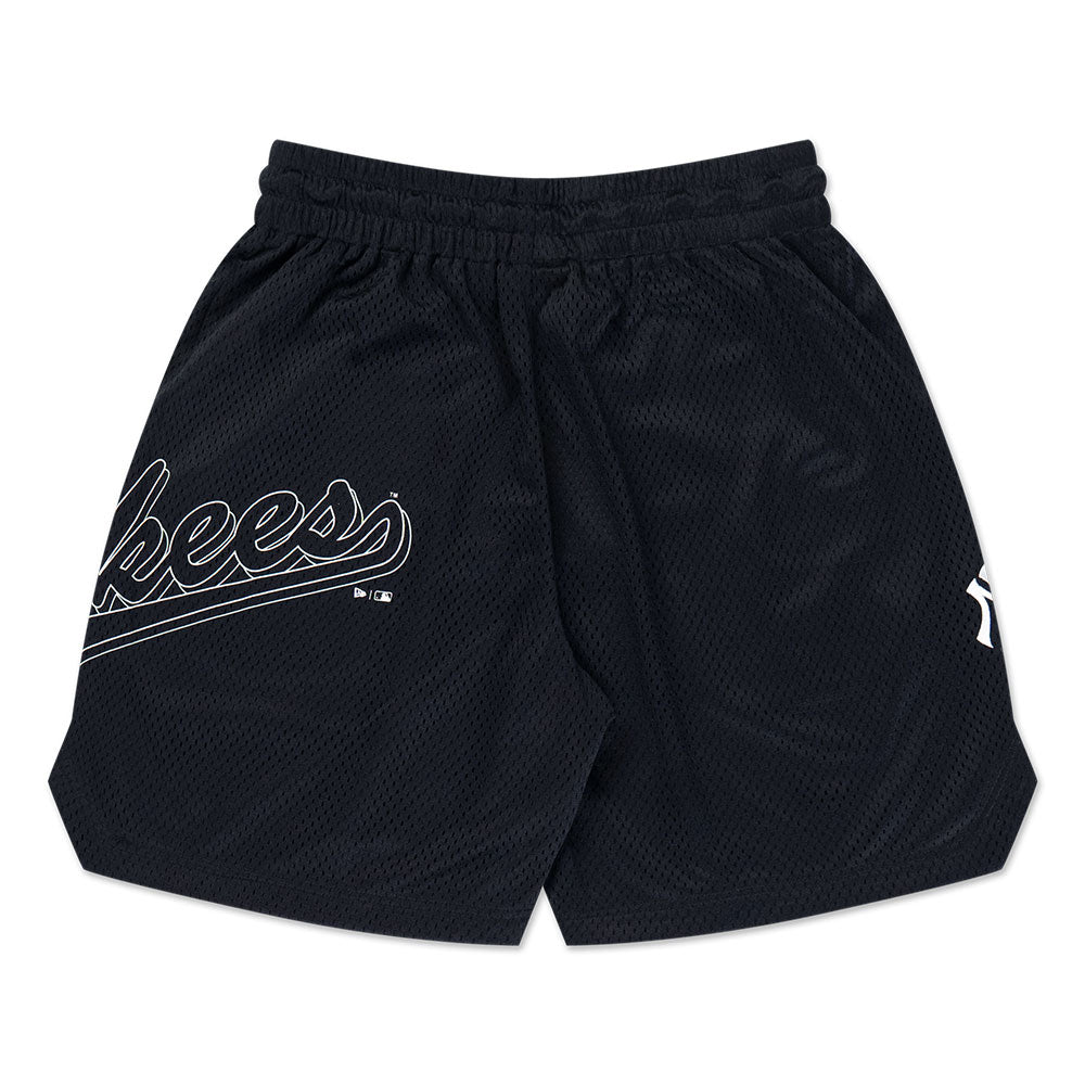 New Era New York Yankees Mix League Cross Panels Black Basketball Shorts
