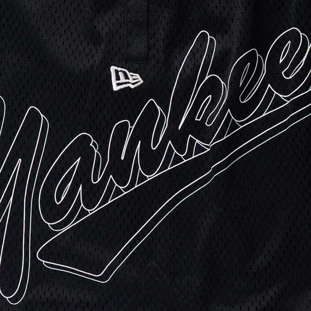 New Era New York Yankees Mix League Cross Panels Black Basketball Shorts