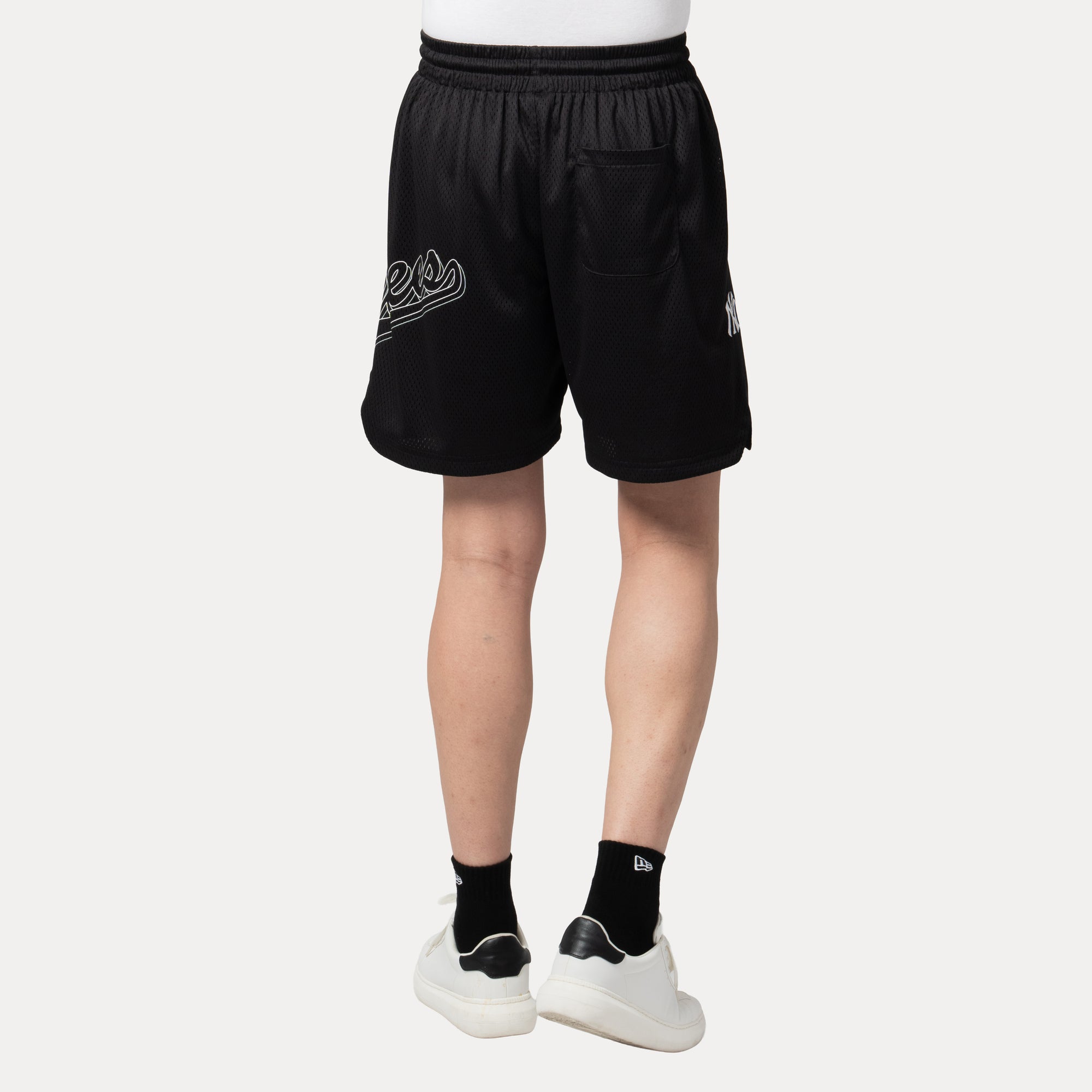 New Era New York Yankees Mix League Cross Panels Black Basketball Shorts