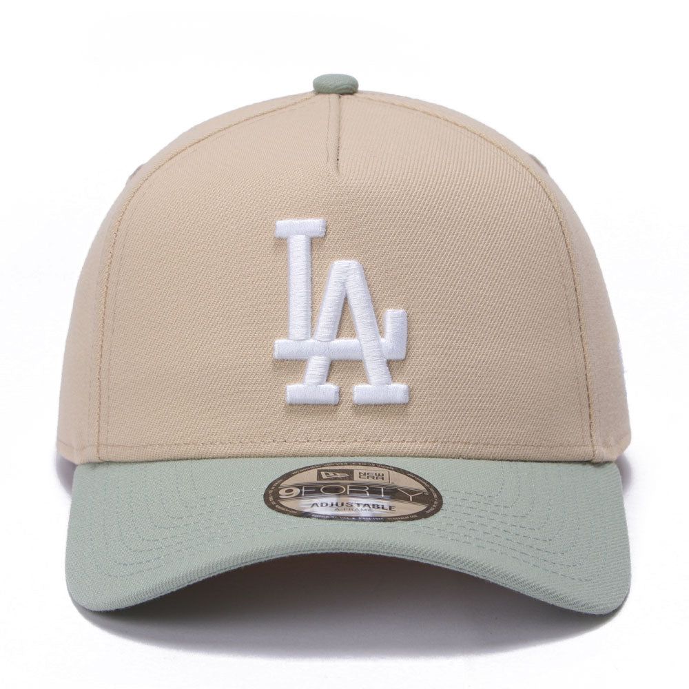New Era Los Angeles Dodgers Seasonal Core Oatmilk Everest Green 9FORTY A-Frame Snapback Cap (PH Exclusive)