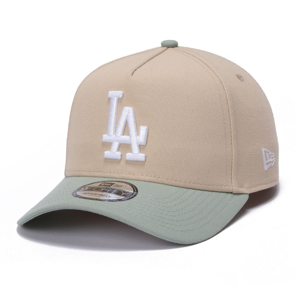 New Era Los Angeles Dodgers Seasonal Core Oatmilk Everest Green 9FORTY A-Frame Snapback Cap (PH Exclusive)