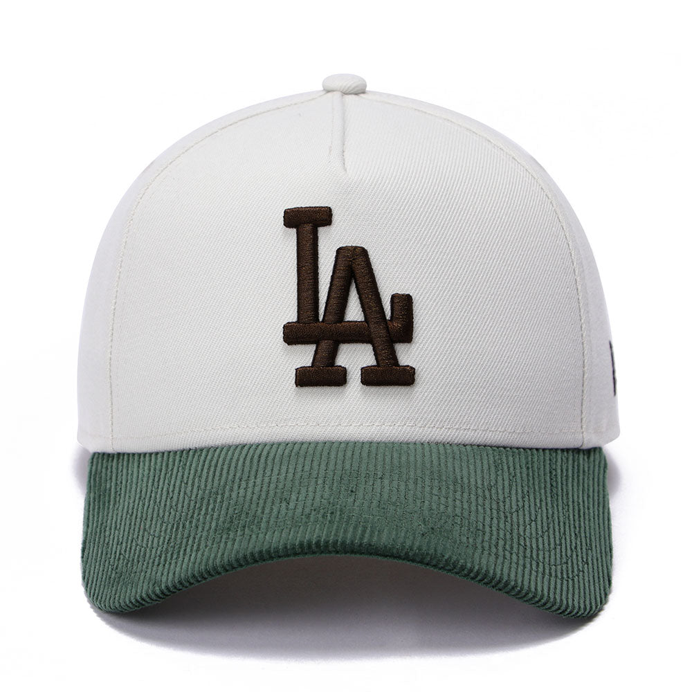 New Era Los Angeles Dodgers Seasonal Core Ivory Dark Green 9FORTY A-Frame Snapback Cap