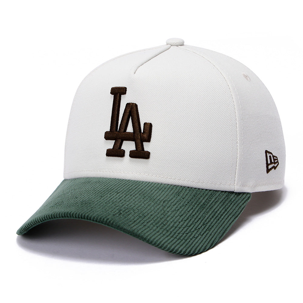 New Era Los Angeles Dodgers Seasonal Core Ivory Dark Green 9FORTY A-Frame Snapback Cap