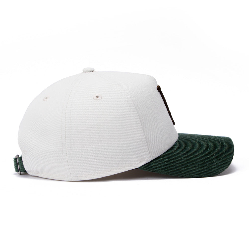 New Era Los Angeles Dodgers Seasonal Core Ivory Dark Green 9FORTY A-Frame Snapback Cap