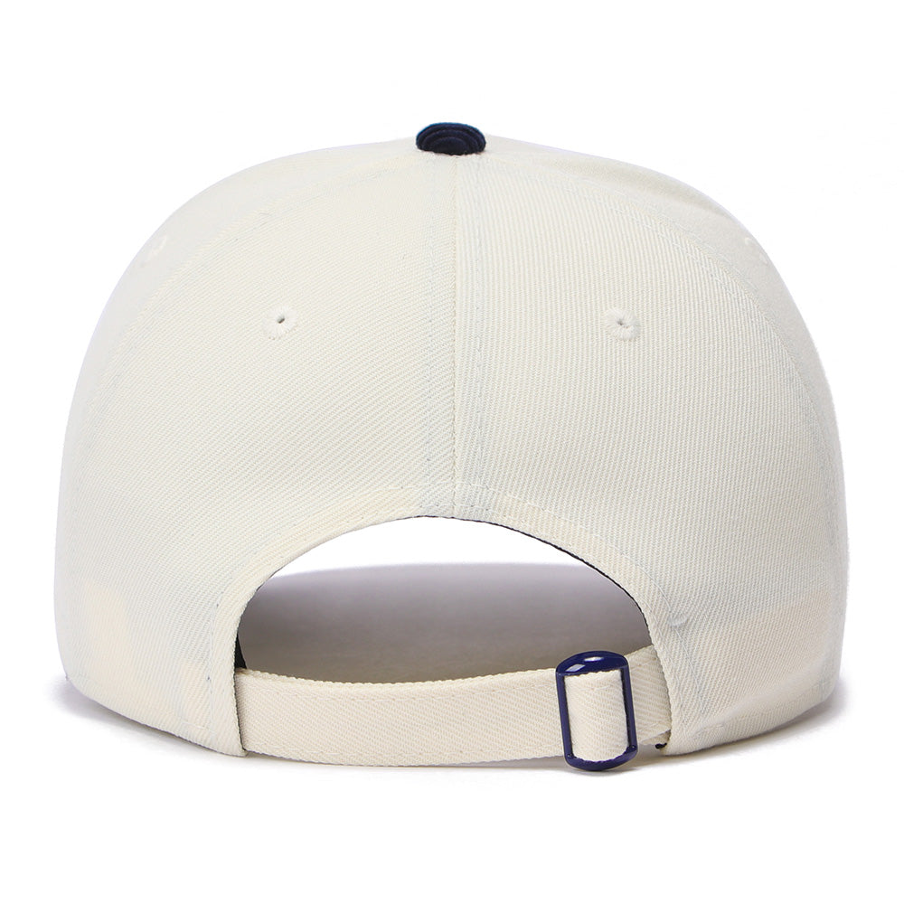 New Era Script Logo Chrome White Navy Corduroy 9FORTY A-Frame Adjustable Cap