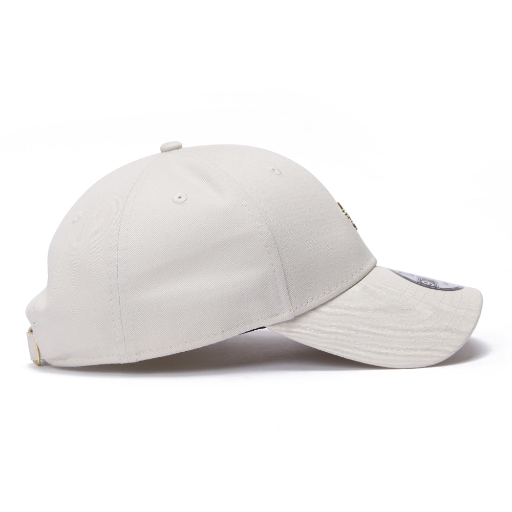 New Era Script Mini Metal Badge Ivory 9FORTY Adjustable Cap
