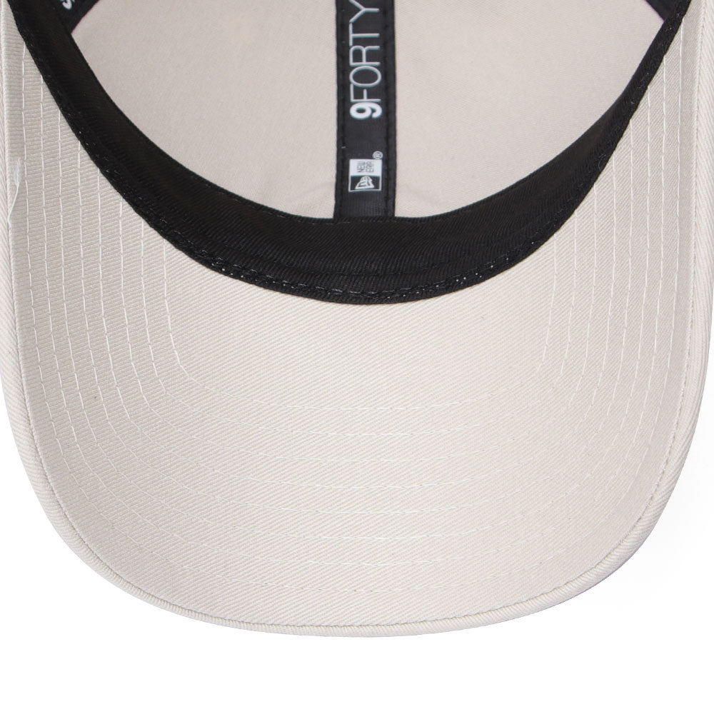 New Era Script Mini Metal Badge Ivory 9FORTY Adjustable Cap