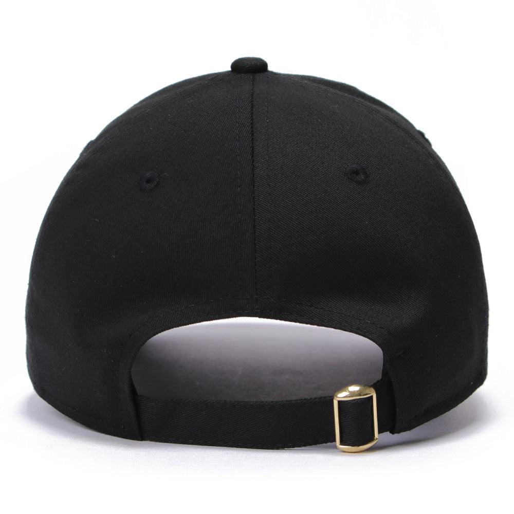 New Era Script Mini Metal Badge Black 9FORTY Adjustable Cap