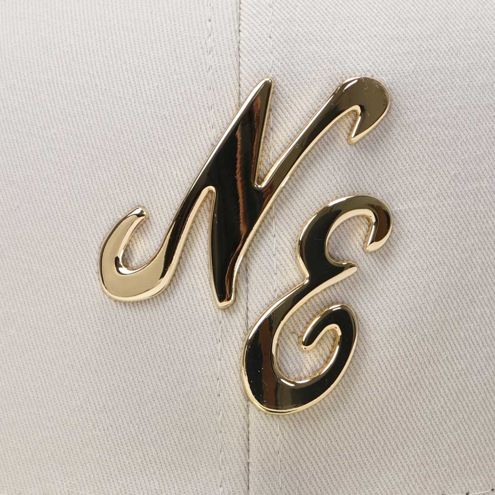 New Era Script Mini Metal Badge Ivory 59FIFTY Fitted Cap