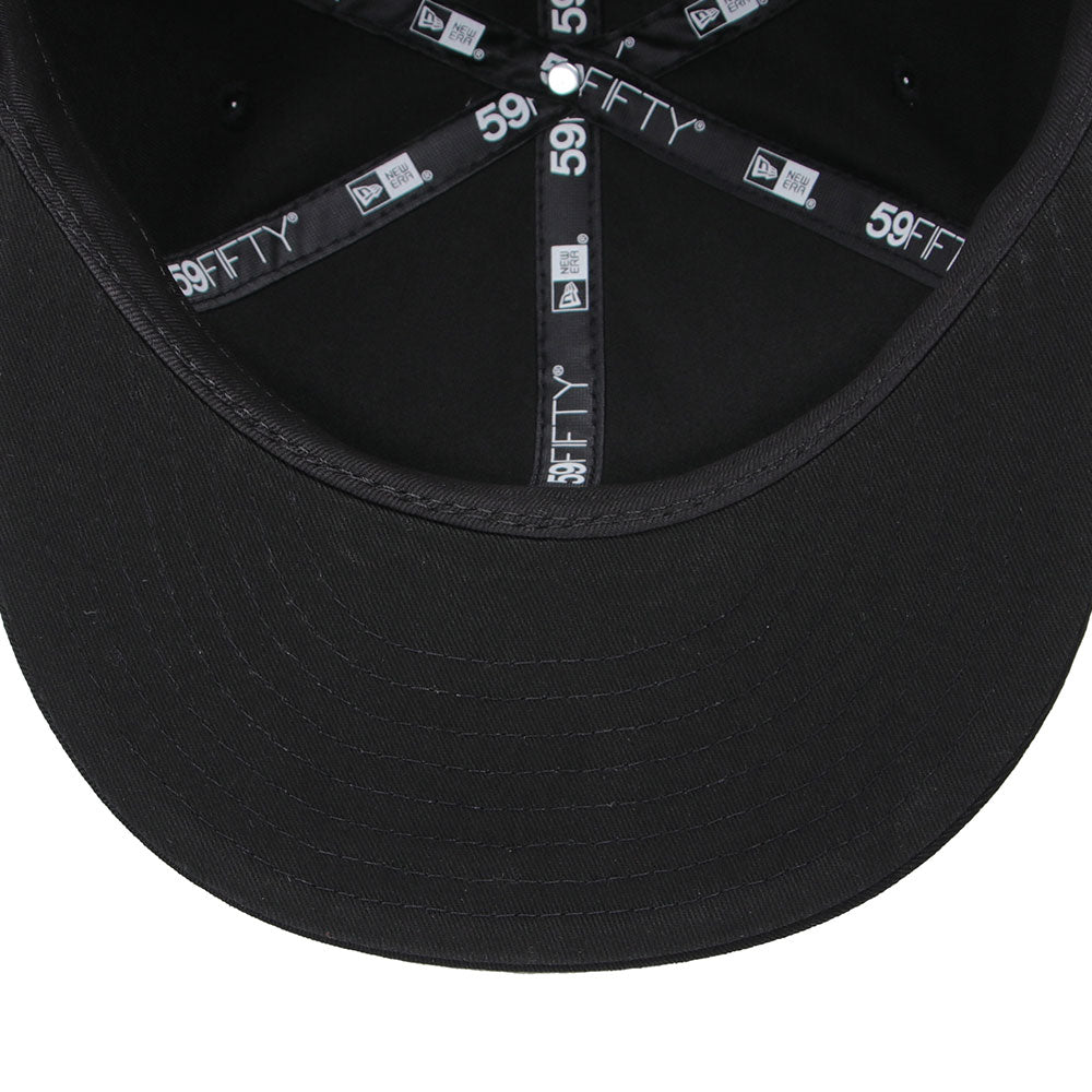 New Era Script Mini Metal Badge Black 59FIFTY Fitted Cap