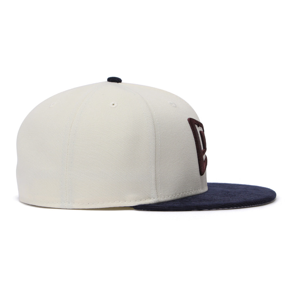 New Era Flag Chrome White Navy Corduroy 59FIFTY Fitted Cap