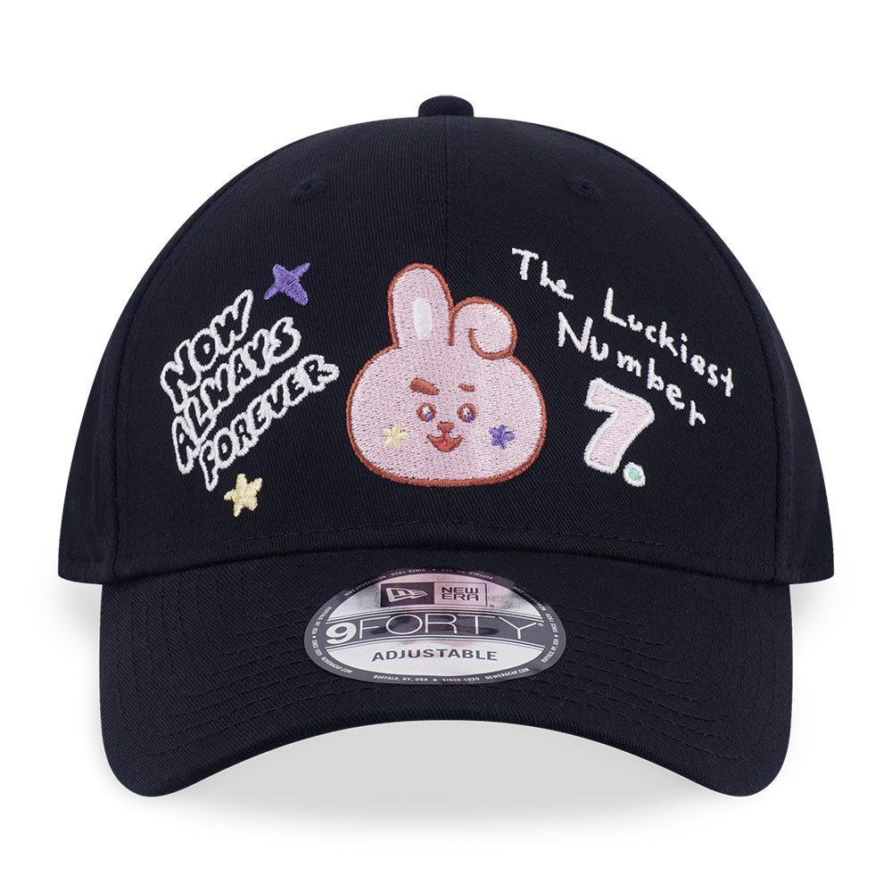 New Era x BT21 The Journey Cooky Black 9FORTY Adjustable Cap