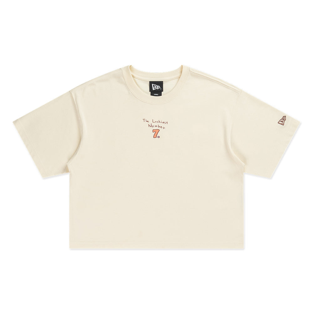 New Era x BT21 The Journey Chrome White Women Crop Top COOLERA Short Sleeve T-Shirt
