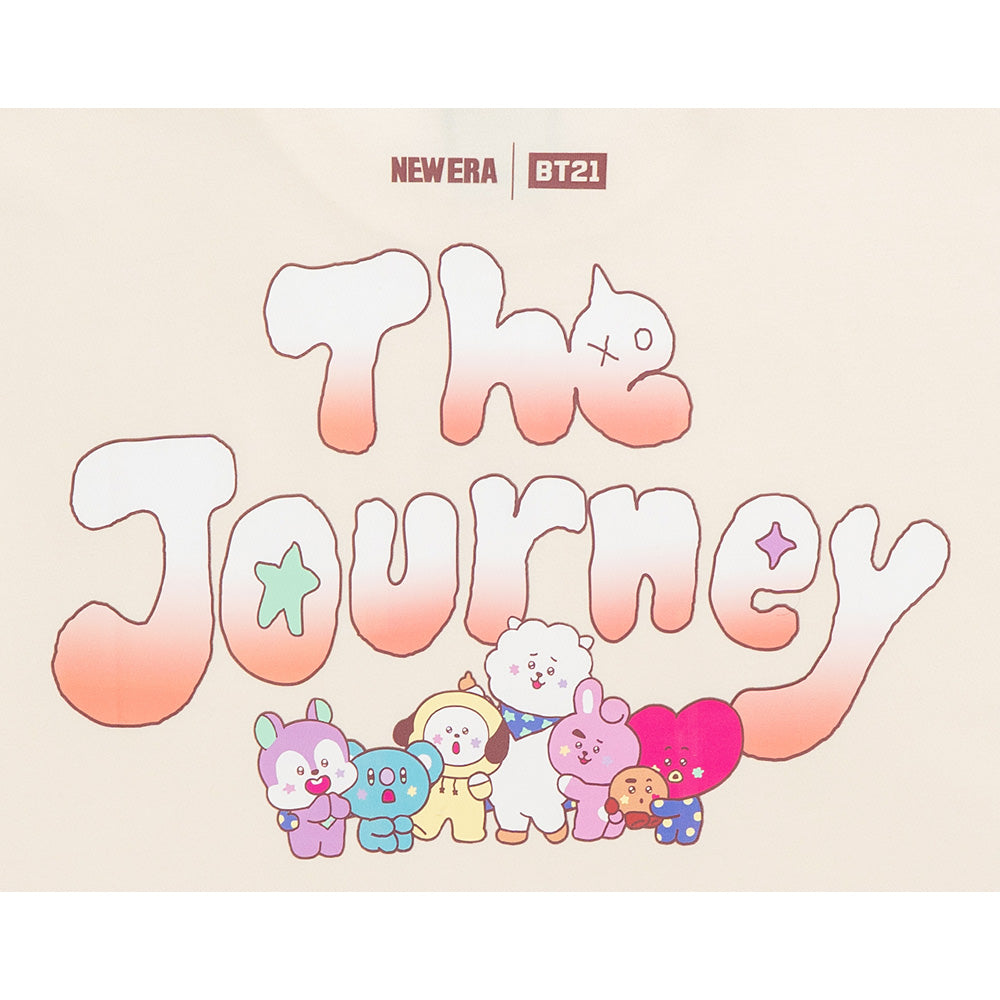 New Era x BT21 The Journey Chrome White Women Crop Top COOLERA Short Sleeve T-Shirt