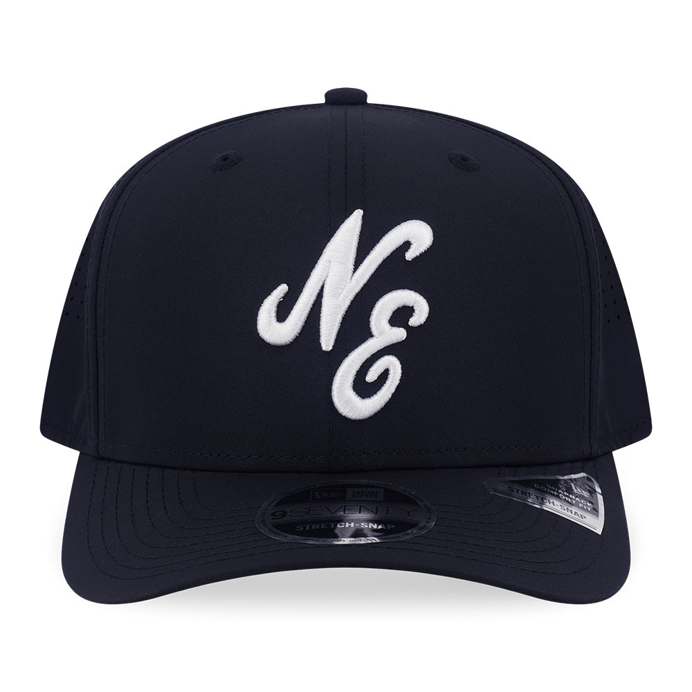 New Era Script OTC Black 9SEVENTY Stretch Snapback Cap