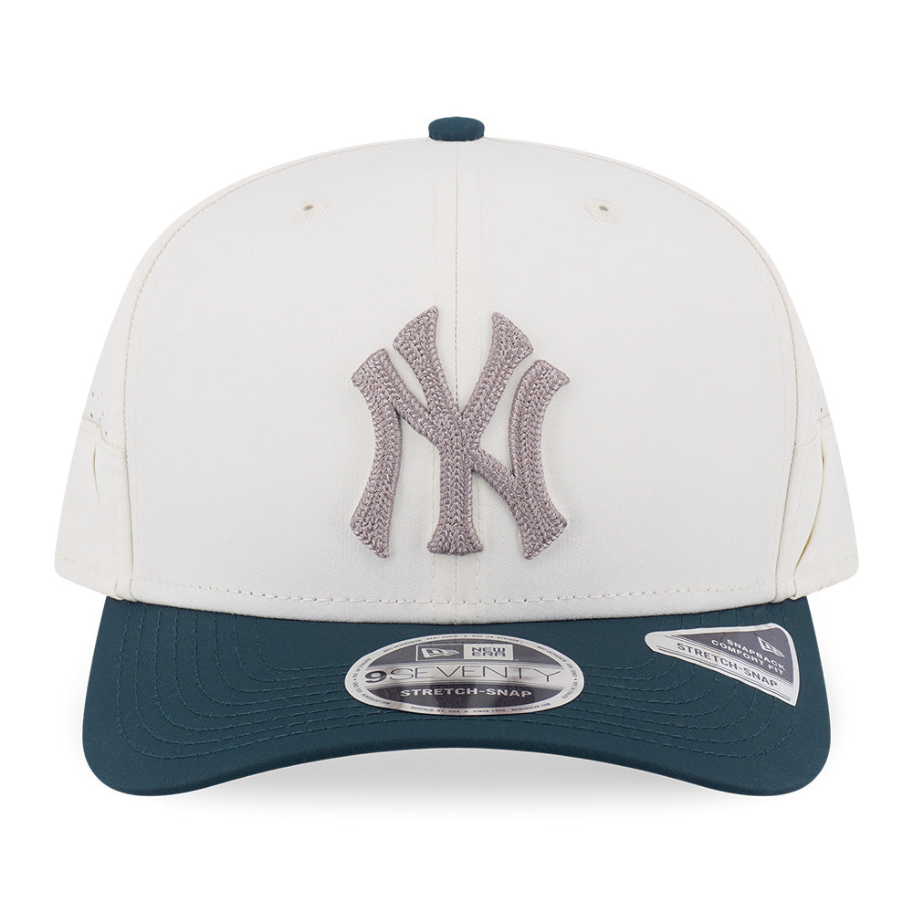 New Era New York Yankees White Dark Green 9SEVENTY Stretch Snapback Cap (with Sunglass Holder)