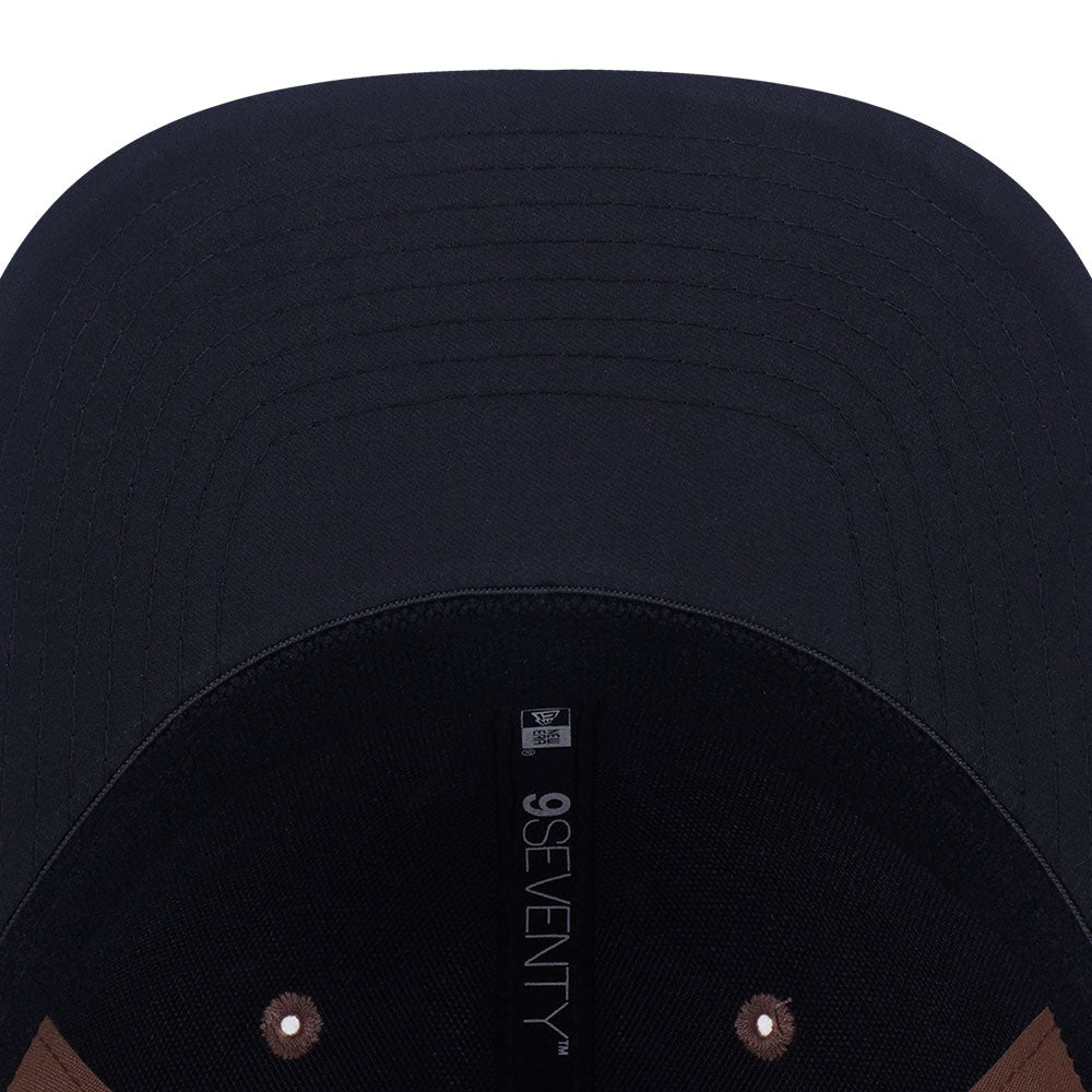 New Era Los Angeles Dodgers Khaki Black 9SEVENTY Stretch Snapback Cap (with Sunglass Holder)