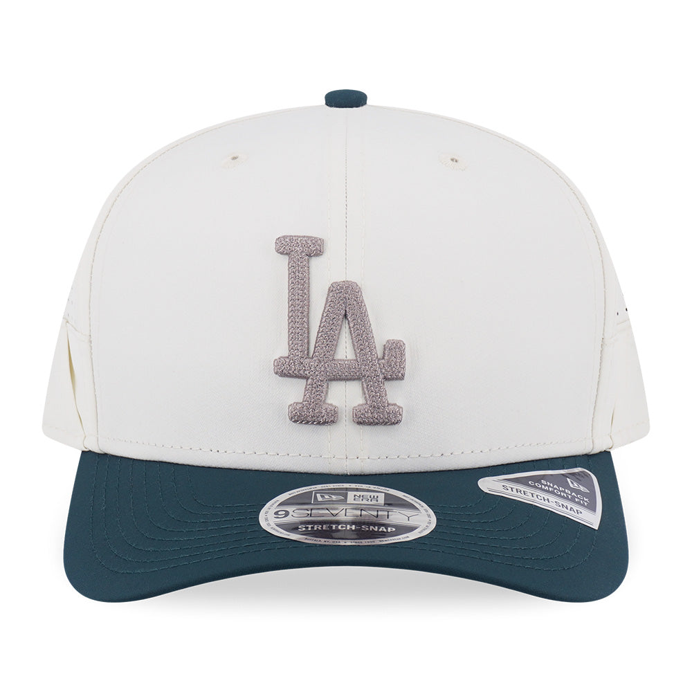 New Era Los Angeles Dodgers White Dark Green 9SEVENTY Stretch Snapback Cap (with Sunglass Holder)