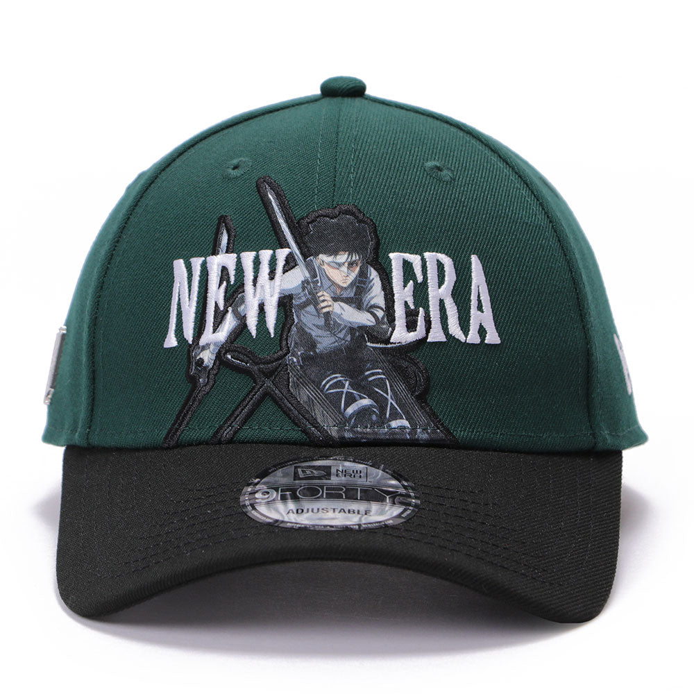 New Era x Attack on Titan Part 2 Levi Dark Green 9FORTY Adjustable Cap (PH Exclusive)