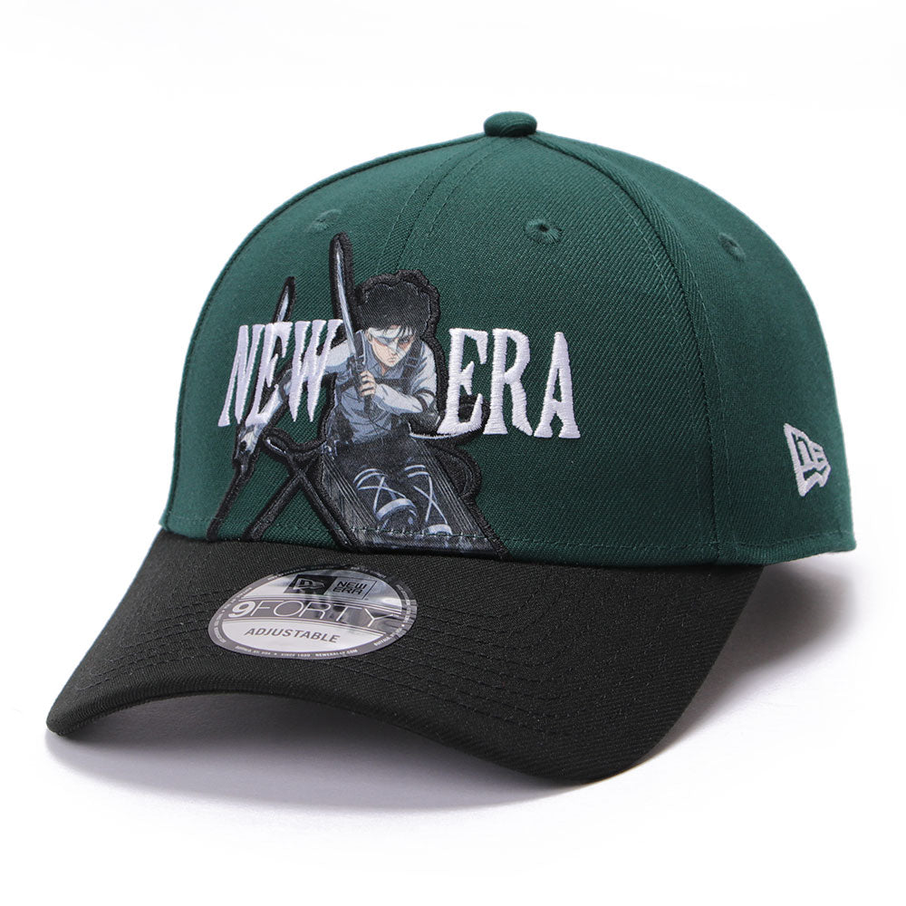 New Era x Attack on Titan Part 2 Levi Dark Green 9FORTY Adjustable Cap (PH Exclusive)