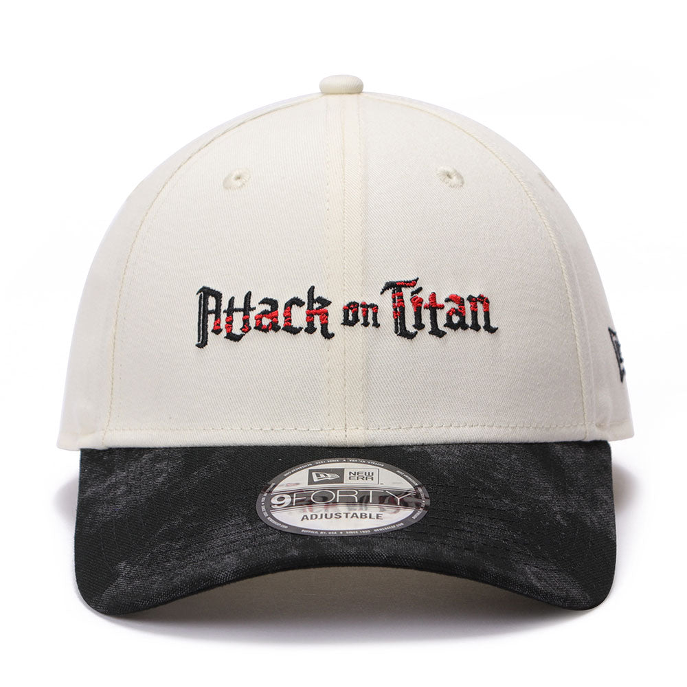 New Era x Attack on Titan Part 2 Wordmark Chrome Black 9FORTY Adjustable Cap (PH Exclusive)