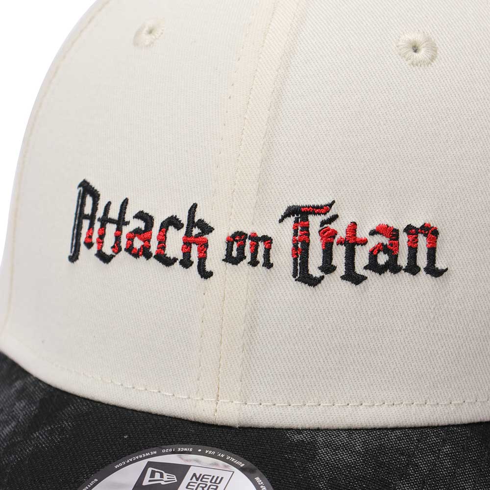 New Era x Attack on Titan Part 2 Wordmark Chrome Black 9FORTY Adjustable Cap (PH Exclusive)