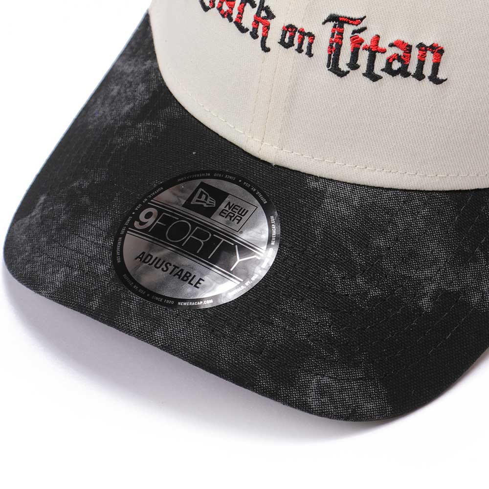 New Era x Attack on Titan Part 2 Wordmark Chrome Black 9FORTY Adjustable Cap (PH Exclusive)