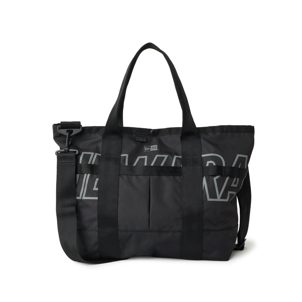 New Era Reflective Script Black 150D Tote Bag