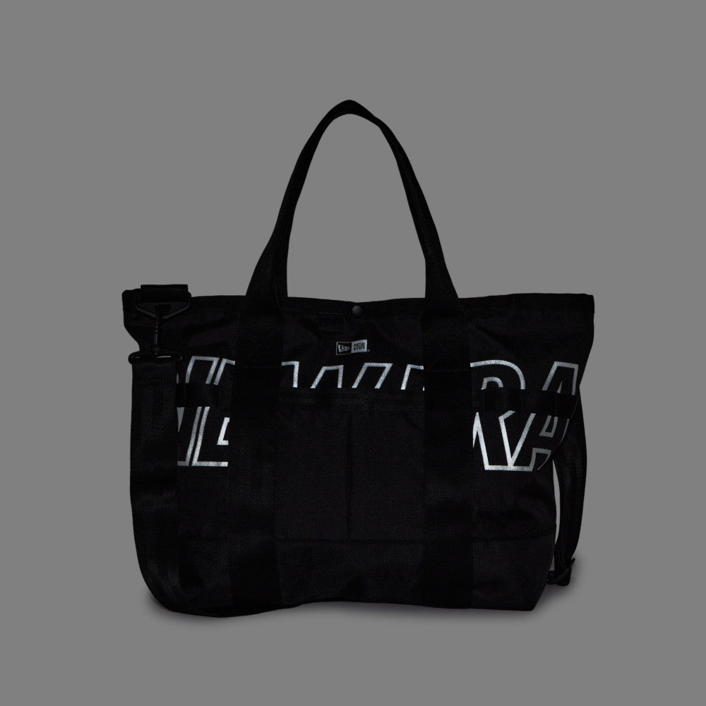 New Era Reflective Script Black 150D Tote Bag