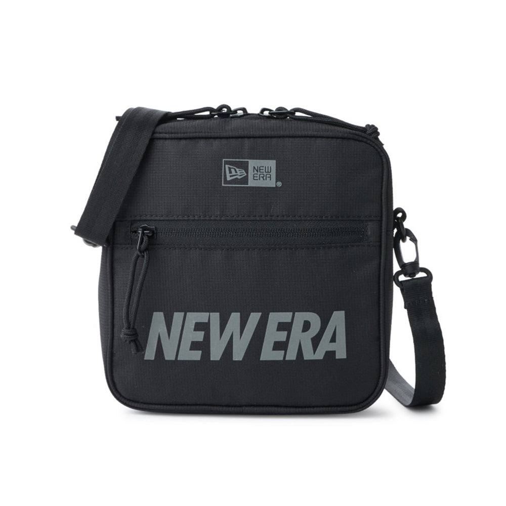 New Era Wordmark Logo Black Square Shoulder Pouch Bag