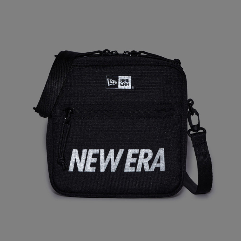 New Era Wordmark Logo Black Square Shoulder Pouch Bag