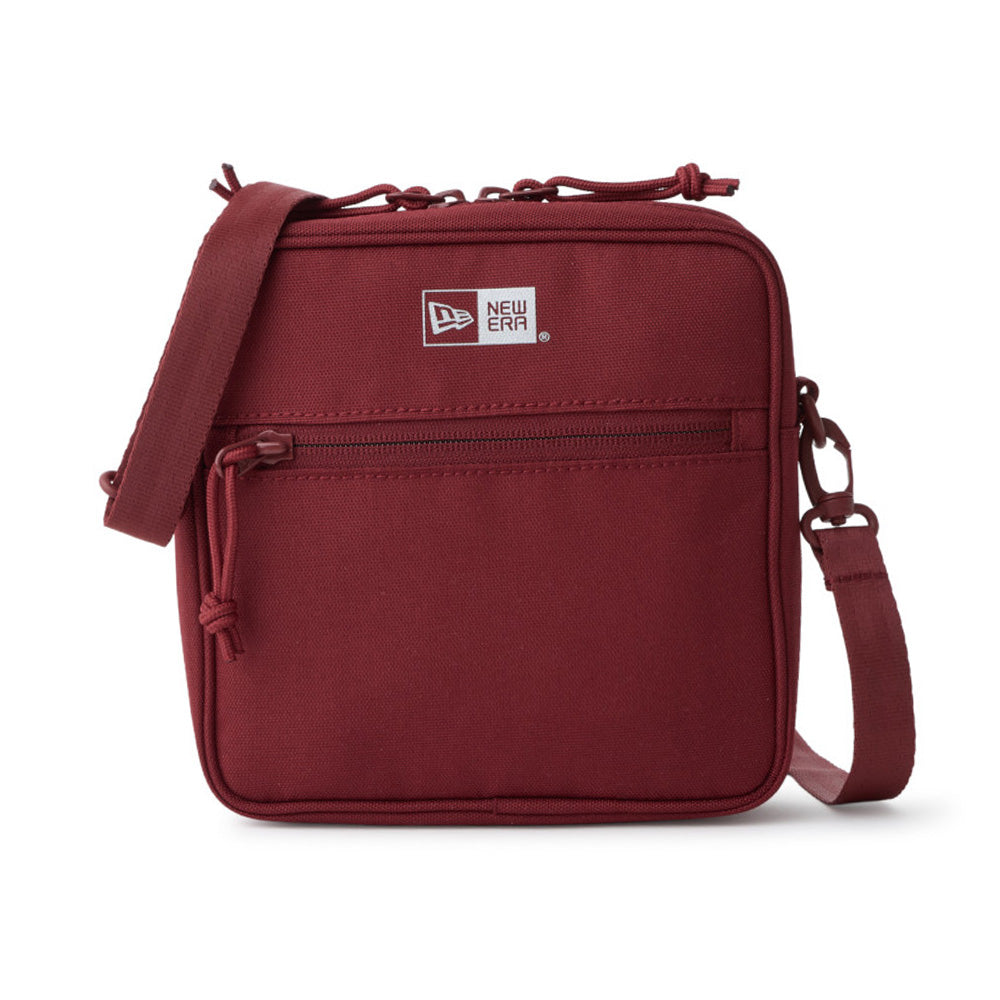 New Era Logo Burgundy Square Shoulder Pouch Bag