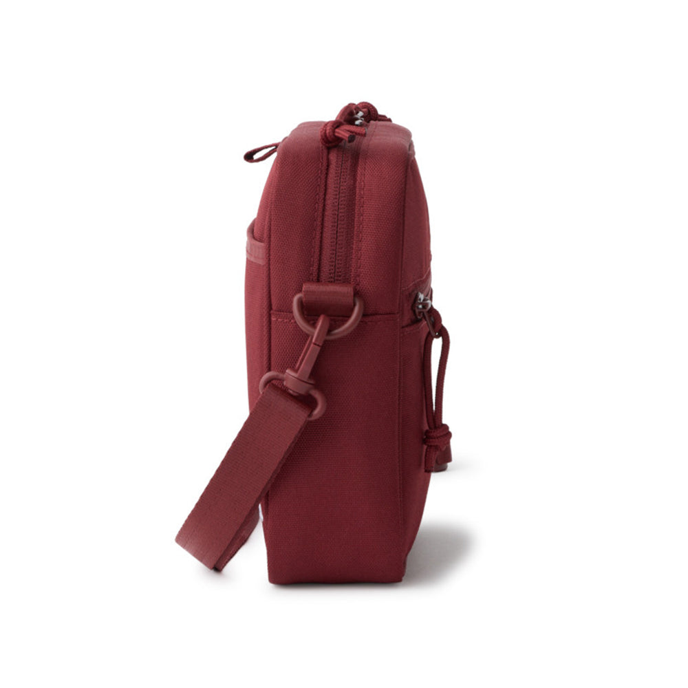 New Era Logo Burgundy Square Shoulder Pouch Bag