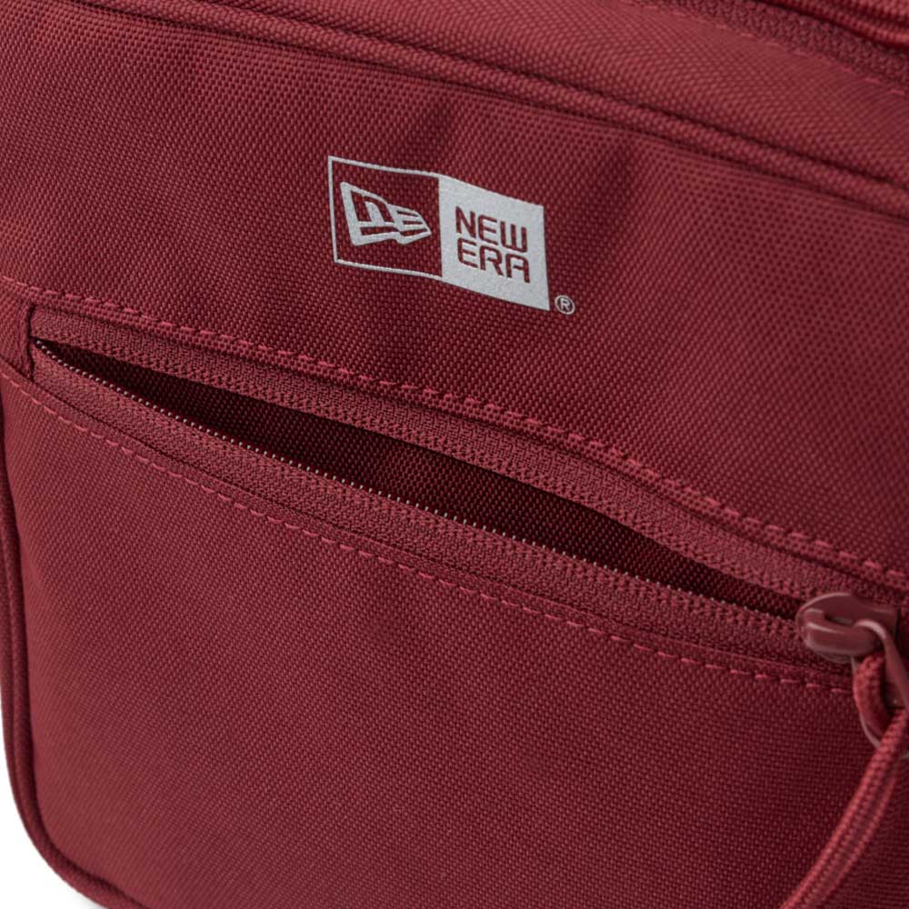 New Era Logo Burgundy Square Shoulder Pouch Bag