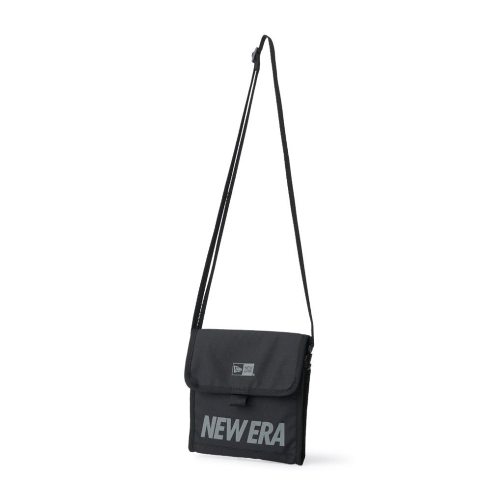 New Era Wordmark Logo Black Square Neck Pouch Bag