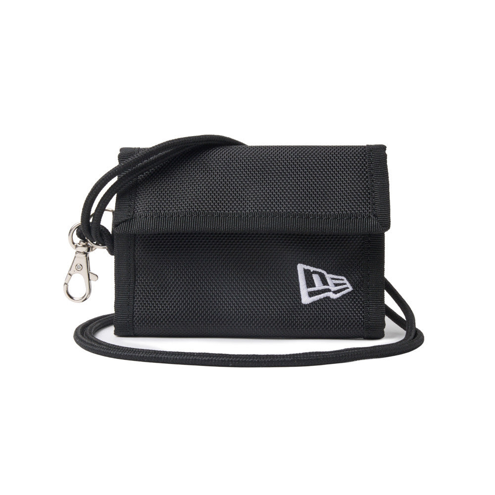 New Era Flag Logo Black Neck Wallet Bag