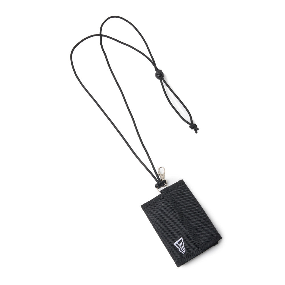 New Era Flag Logo Black Neck Wallet Bag
