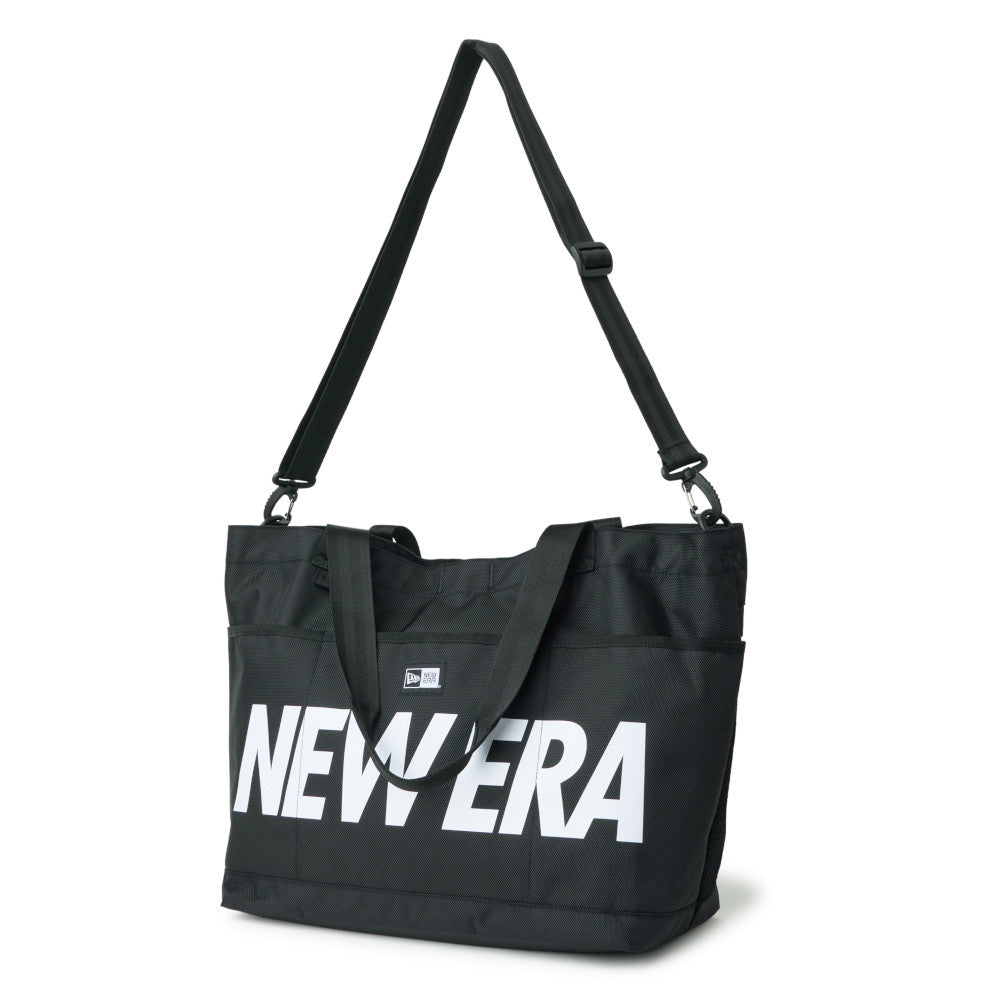 New Era Logo Wordmark Black Gym Tote Bag