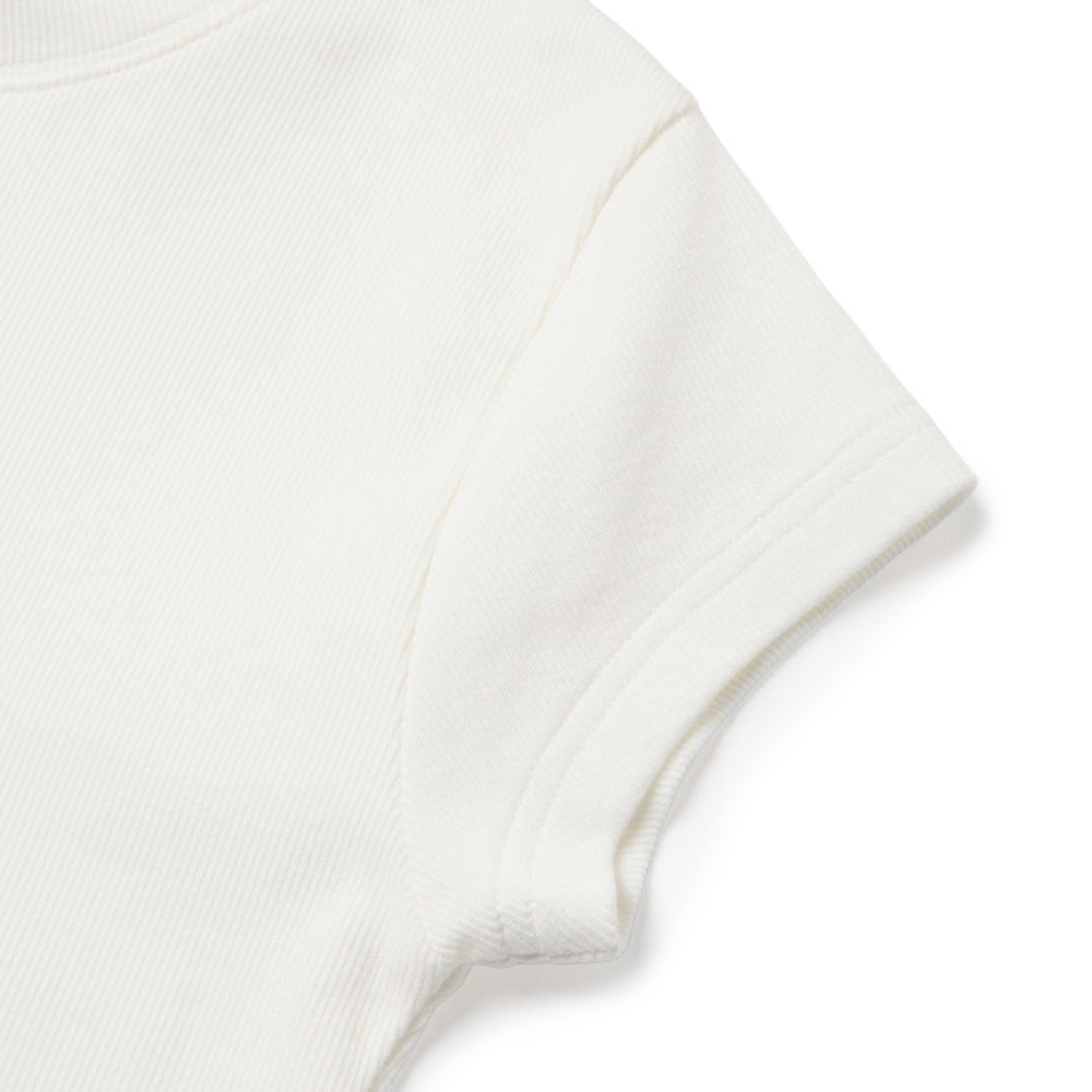 New Era Flag White Women Rib Short Sleeve T-Shirt