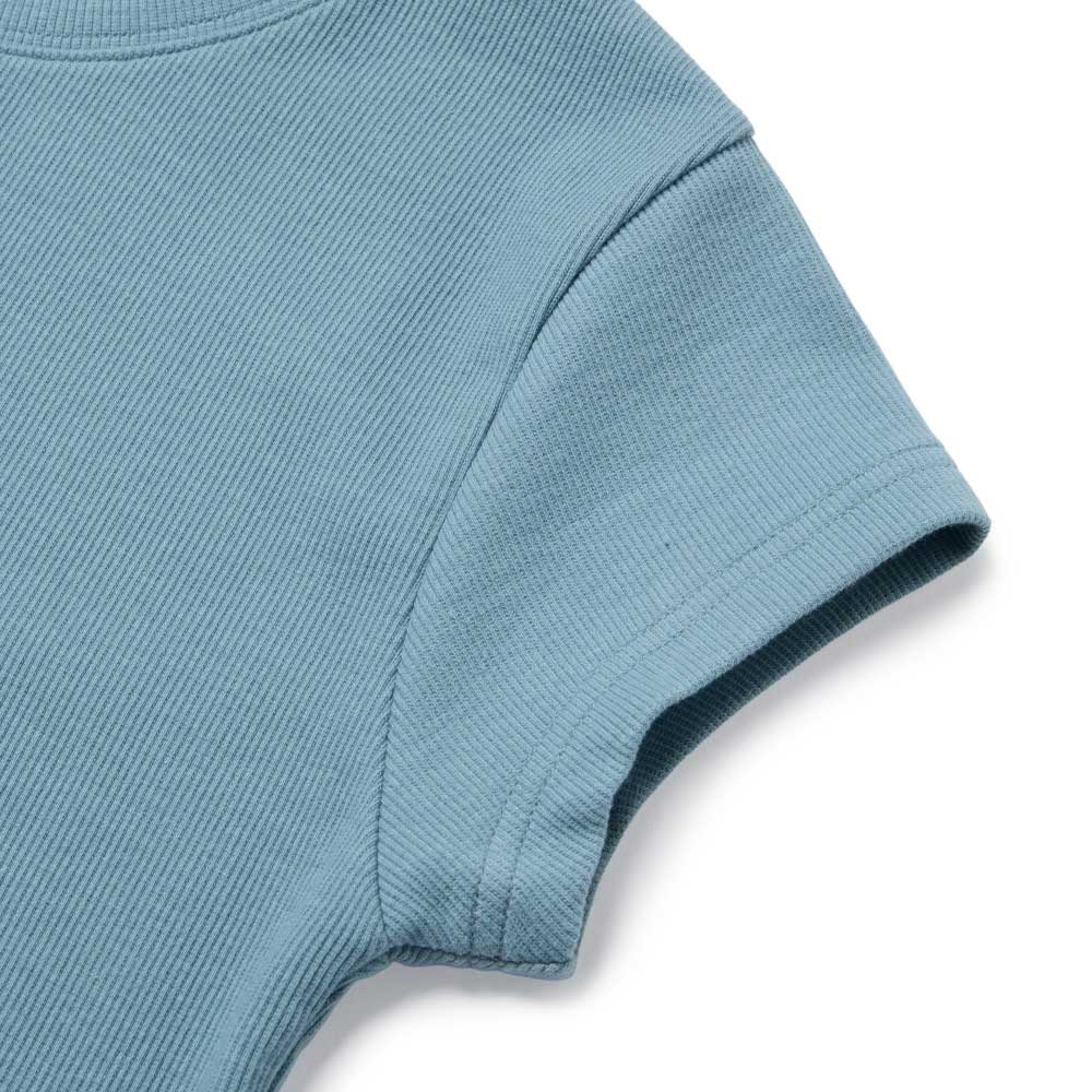 New Era Flag Blue Women Rib Short Sleeve T-Shirt