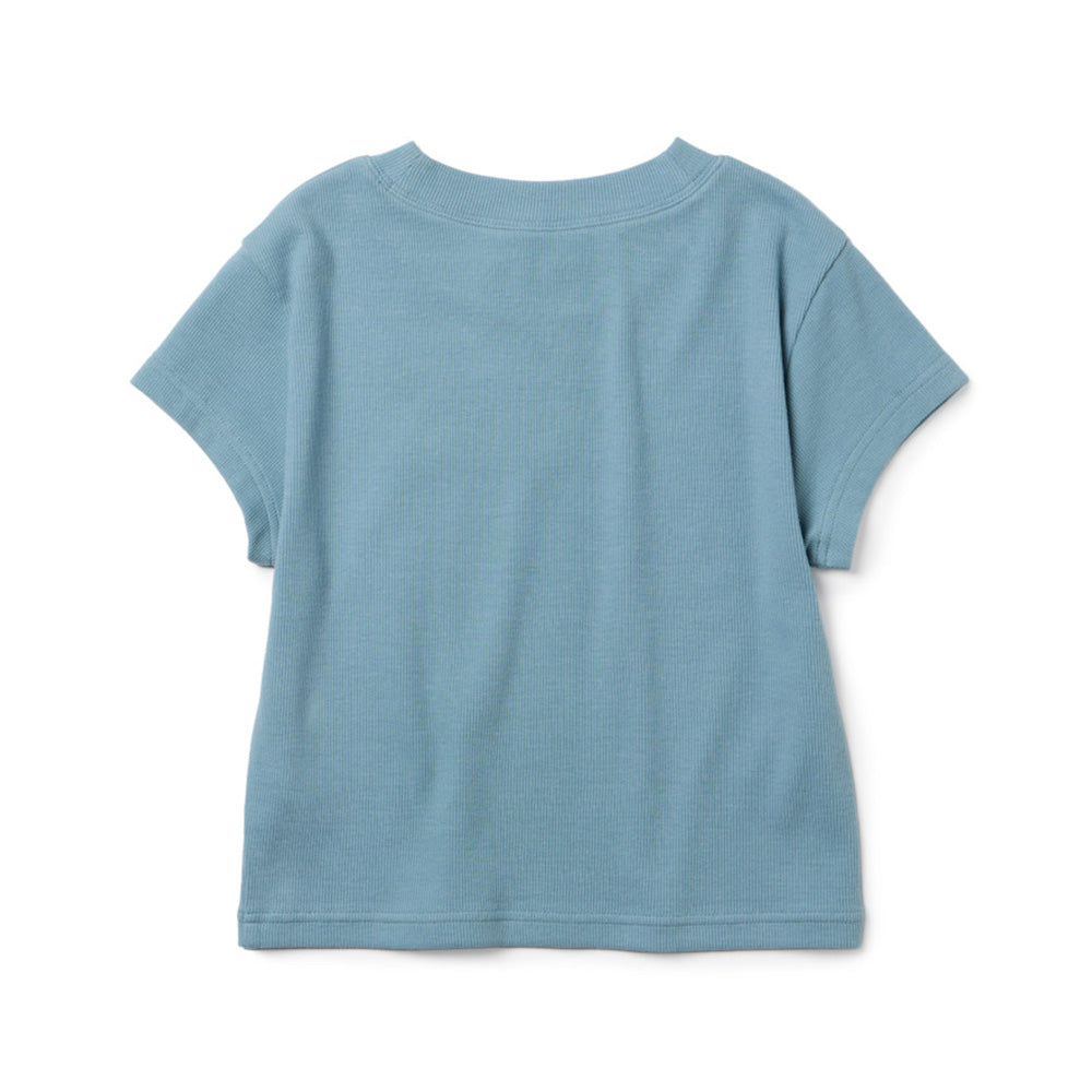 New Era Flag Blue Women Rib Short Sleeve T-Shirt