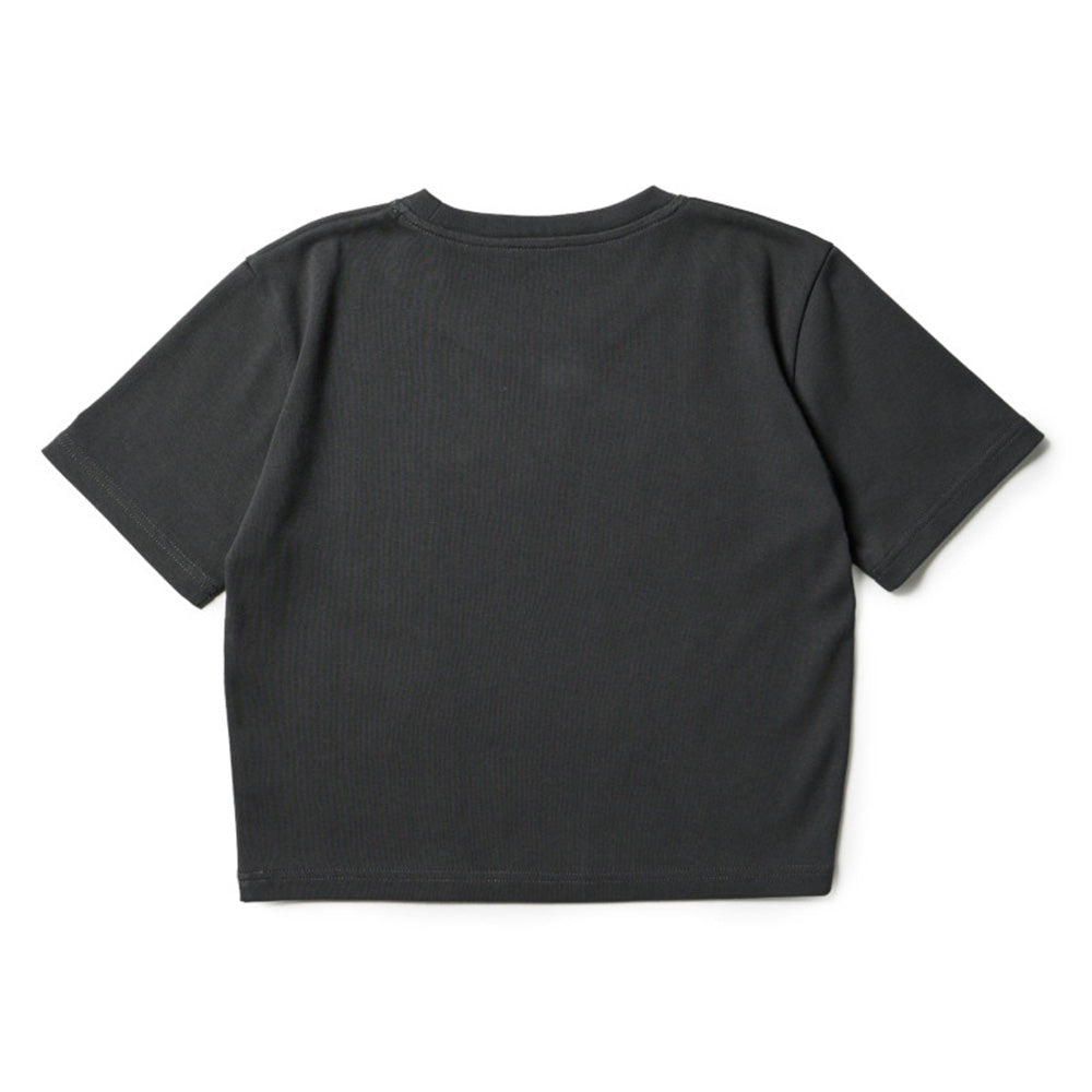 New Era Box Logo Womens Charcoal Mini Short Sleeve T-Shirt