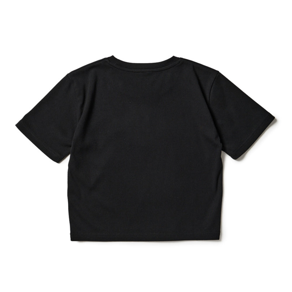 New Era Box Logo Womens Black Mini Short Sleeve T-Shirt