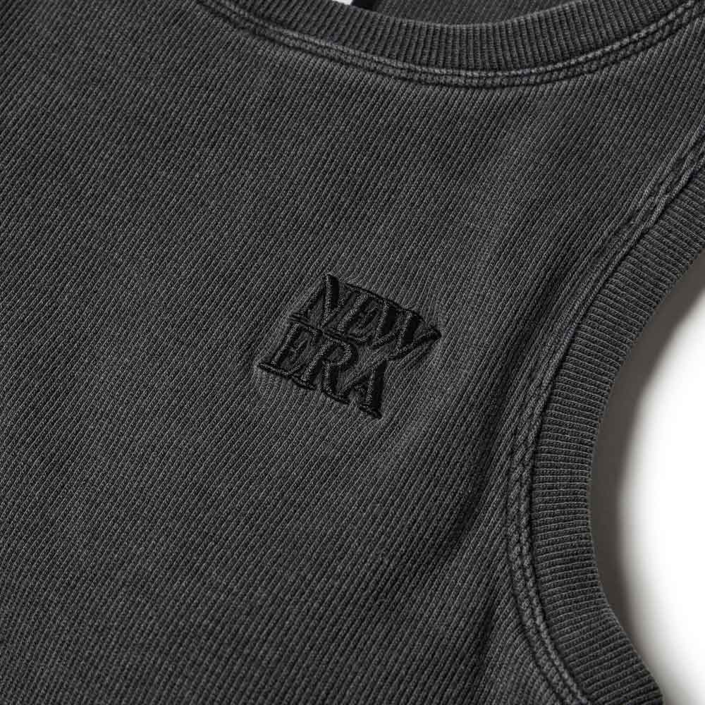 New Era Square Logo Charcoal Womens Rib Tank Top