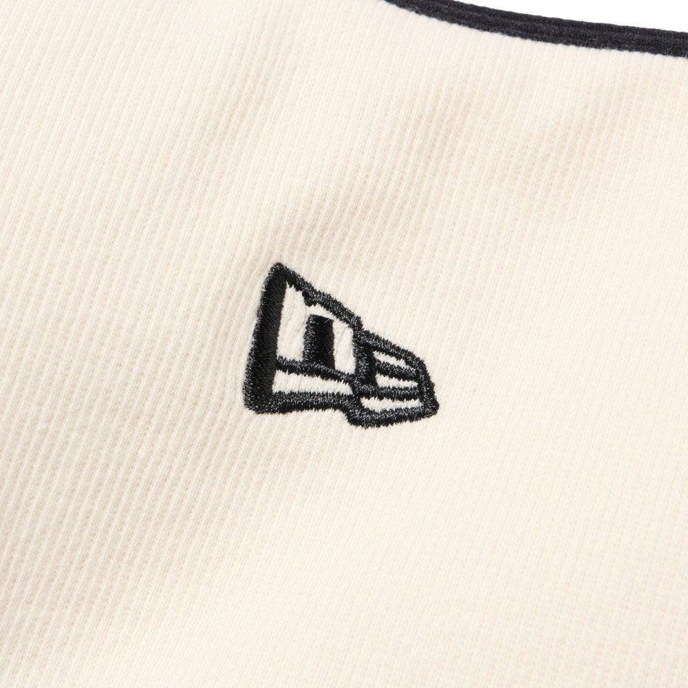 New Era Flag Ivory Rib Camisole Women Crop Tank Top