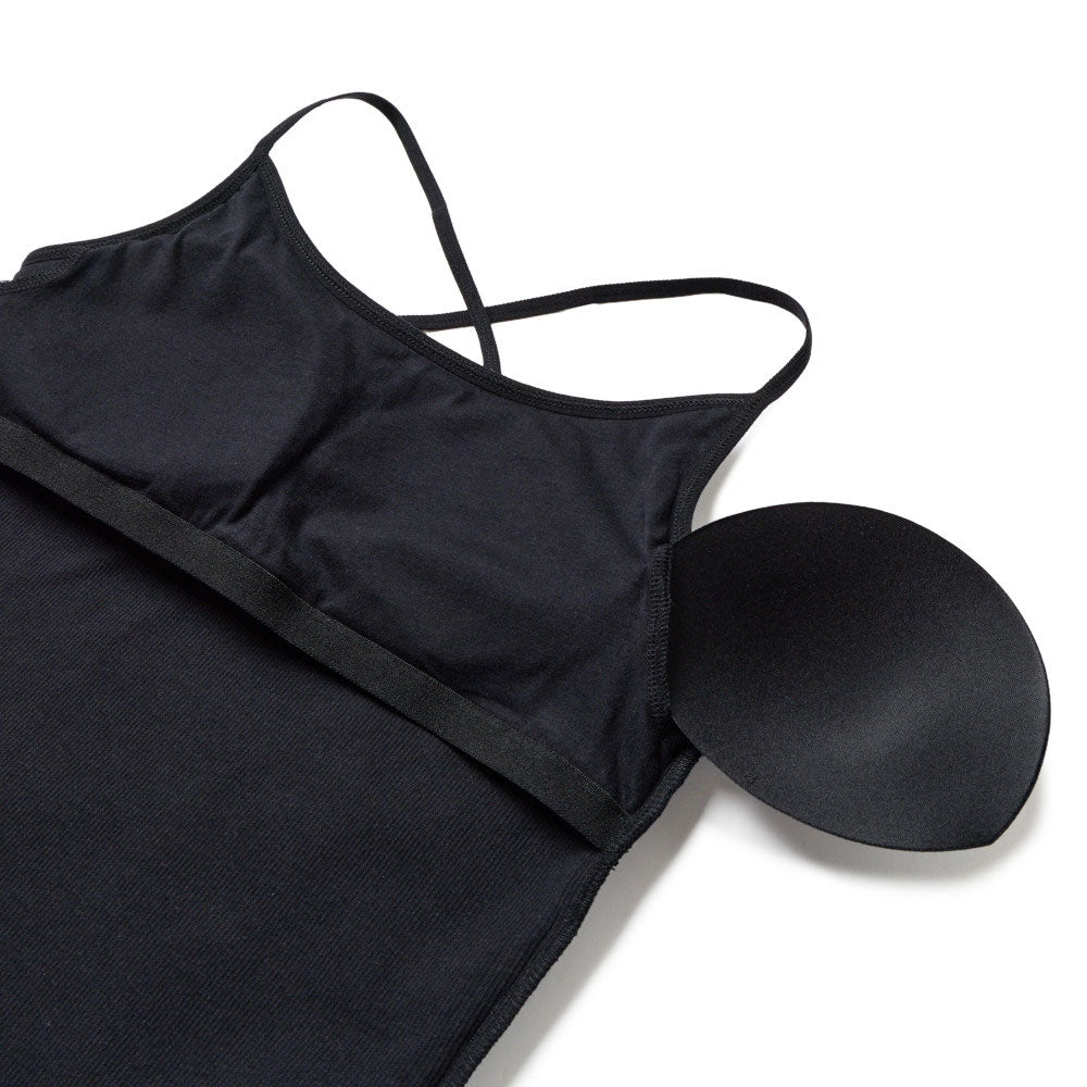 New Era Flag Womens Rib Black Camisole Tank Top