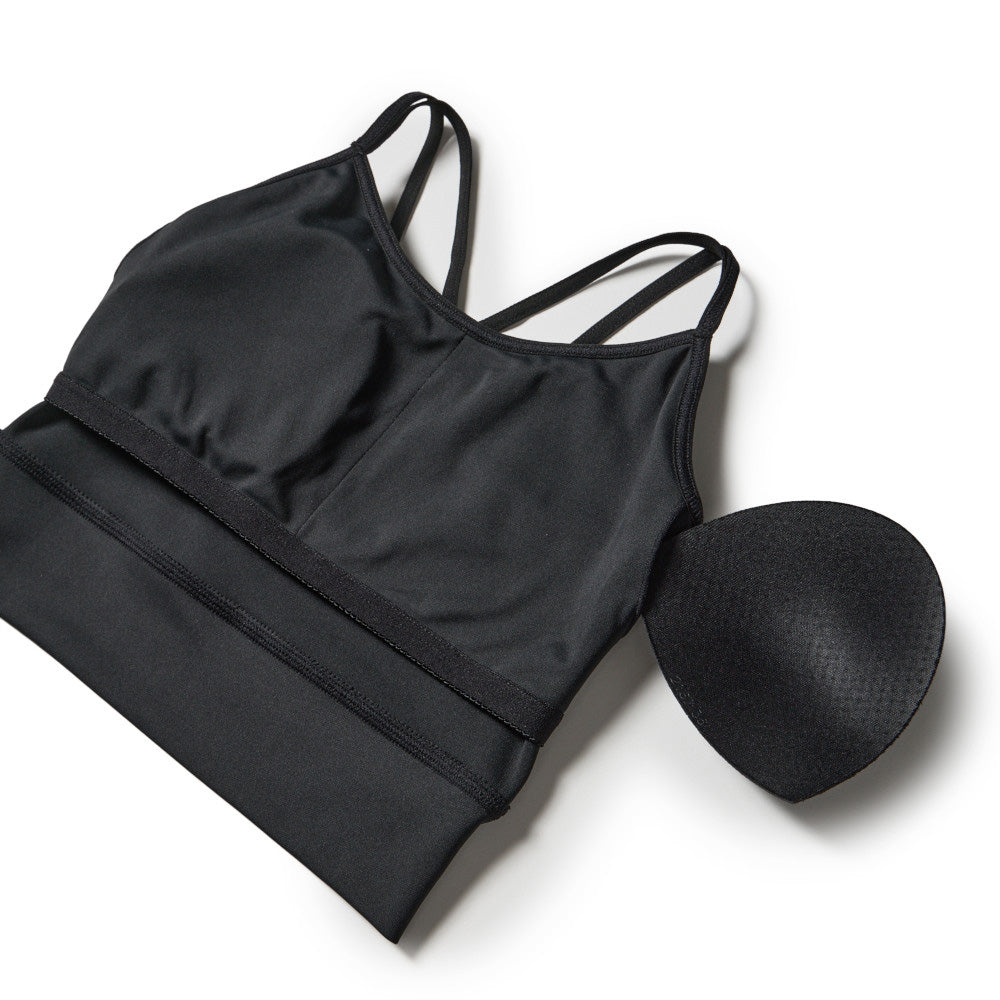 New Era Wordmark Black X Strap Camisole Bra Top