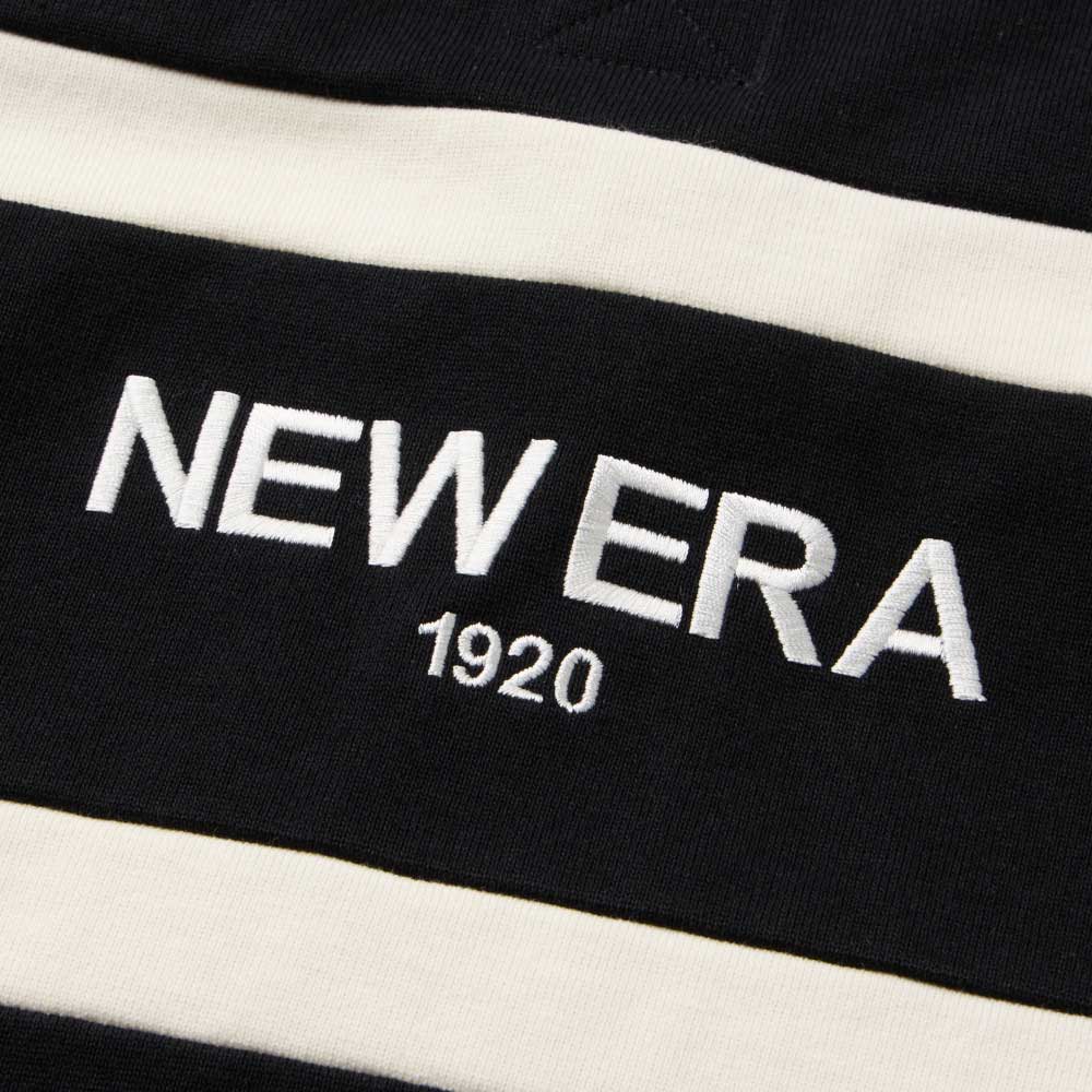 Wordmark Black Oversized Short Sleeve Rugby Shirt