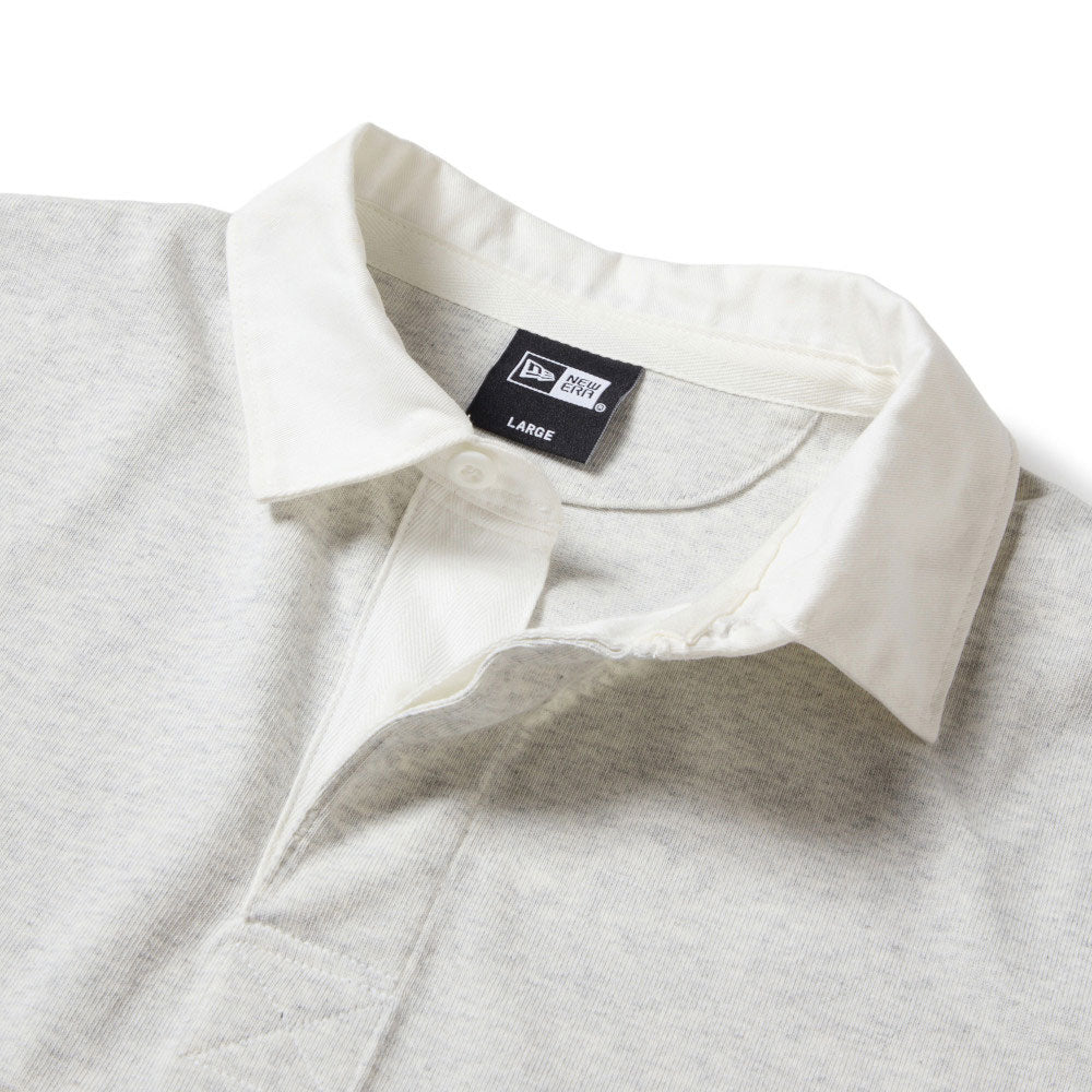 New Era Wordmark White Oversized Short Sleeve Rugby Shirt